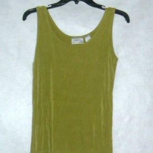 Chico's Travelers Green Tank Top Size 0  NWOT